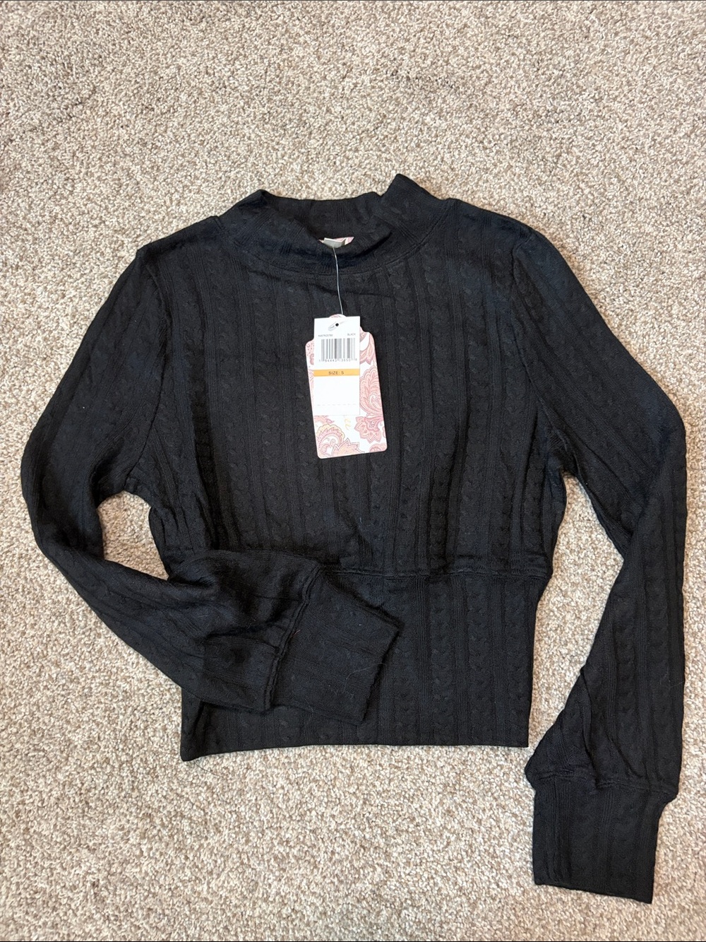 Women’s Black Cowl-Neck Sweater